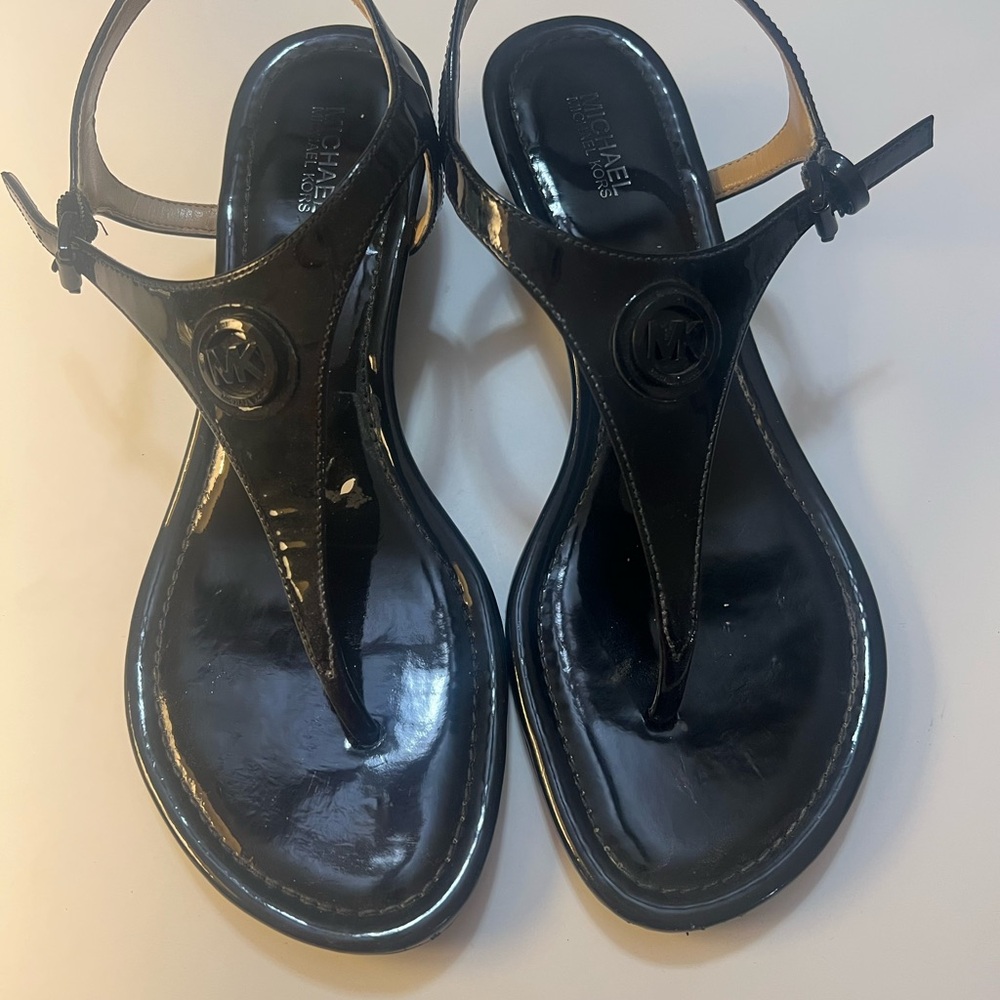 Michael Kors Glossy Black Women's Sandals